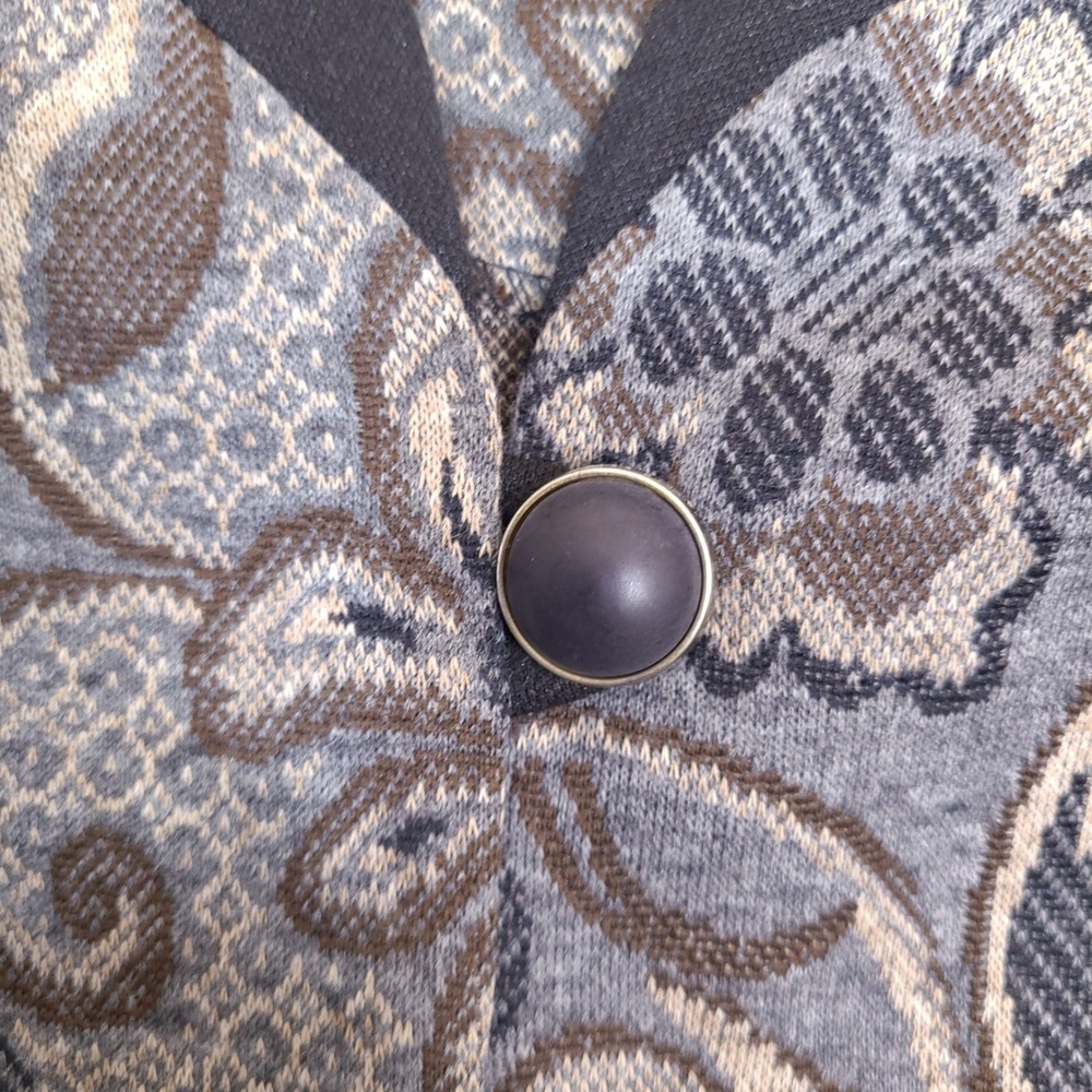Vintage Pablo Collection Blazer Jacket Womens 14 Floral‎ Jacquard Button Front - Picture 5 of 11